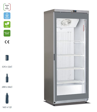 Szafa chłodnicza KRYO 70 P EMD,  szklane drzwi, zakres temperatur +2/+10°C, kod 05U5K70P00 – U5